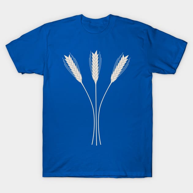 Wheat Field (Misty Blue) T-Shirt by Cascade Patterns